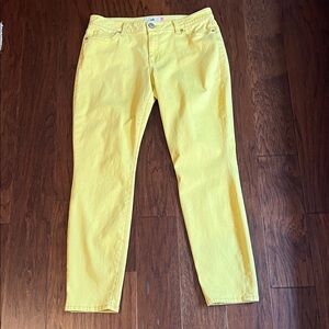 CAbi Yellow Straight-Leg Jeans
